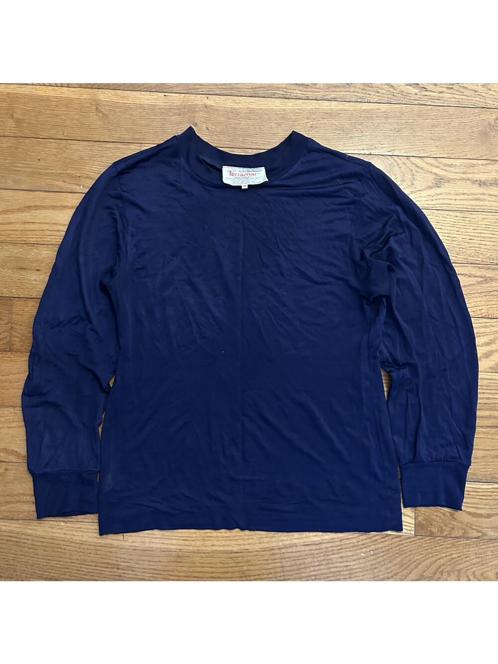 Vintage Terramar ThermaSilk 100% Silk Long Sleeve Base Layer Tee Shirt Medium